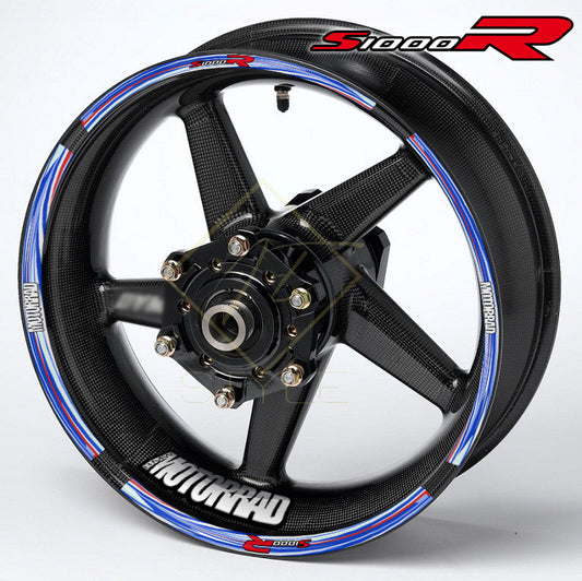 BMW S1000R motorcycle wheel decals rim stickers stripes M Sport Performance