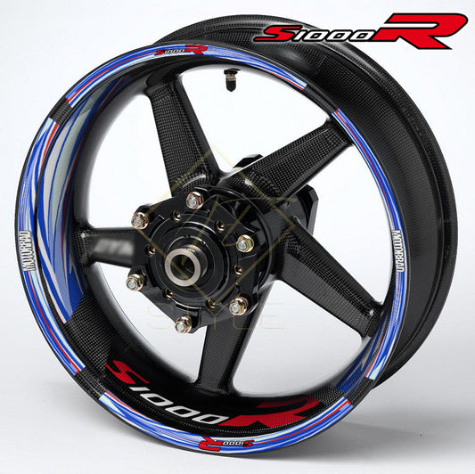 BMW S1000R motorcycle wheel decals rim stickers stripes M Sport Performance