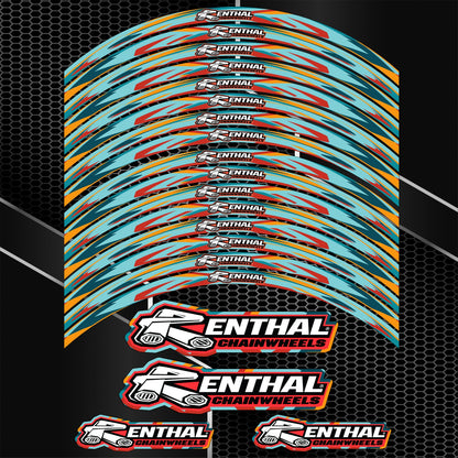 RENTHAL Motorcycle Wheel Decals – Universal Rim Stickers