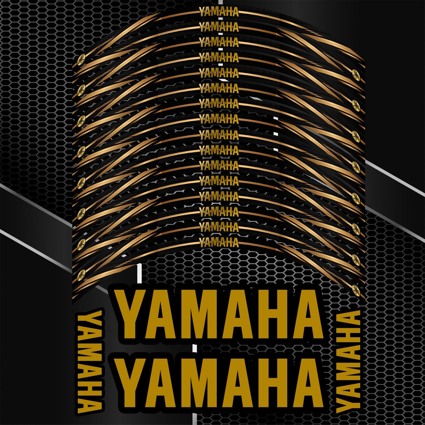 Motorcycle Rim Stickers – Yamaha YZF R1 R6 R7 MT VMAX Wheel Decals & Stripes