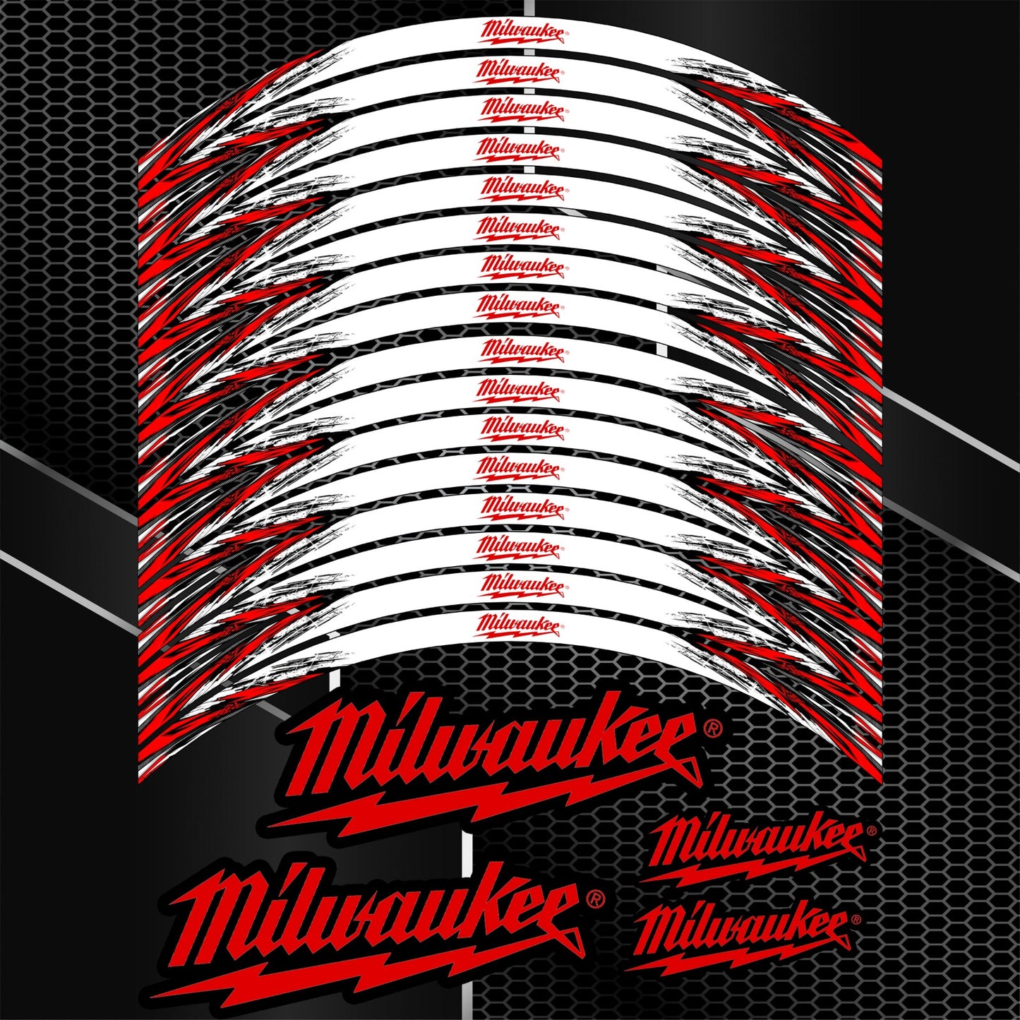 Motorcycle Wheel Decal Stripes Stickers | Rim Tape for Honda, BMW, Yamaha, Kawasaki – Milwaukee Style