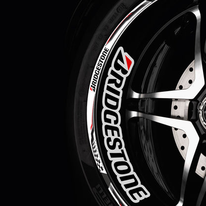 BRIDGESTONE Motorcycle Wheel Decals – Universal Rim Stickers