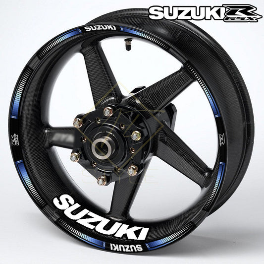 Motorcycle Wheel Rim Stickers – Suzuki GSX8R Decals Stripes Iconic Blue