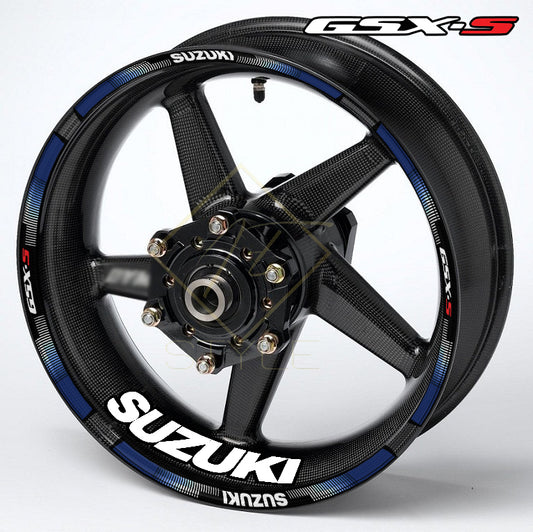 Suzuki Gixxer GSX-R 1000R Wheel Decals – Motorcycle Rim Stripes Stickers