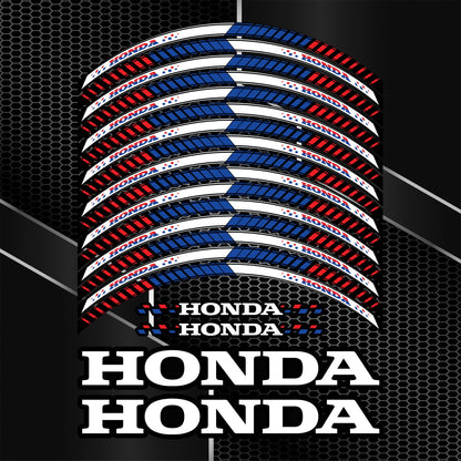 HONDA HRC Fireblade Wheel Decals – Black Rim Stickers
