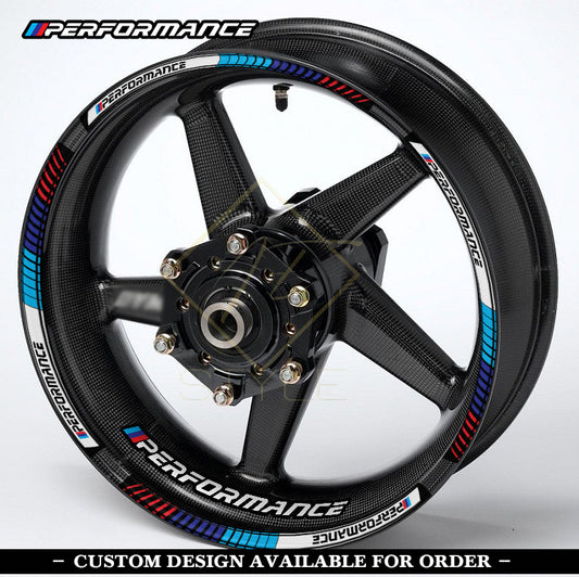 BMW motorcycle wheel stripe stickers Rim decals M Sport Performance Motorrad
