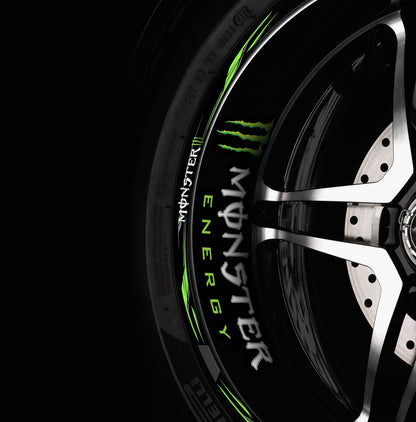 Monster Energy Motorcycle Wheel Decals – Black Rim Stickers