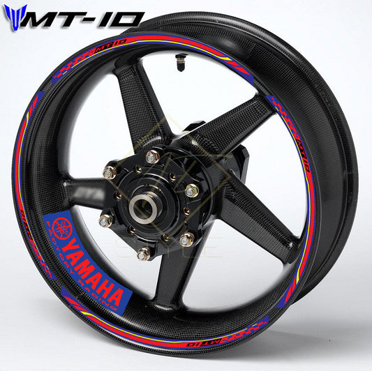 Yamaha MT-10 Wheel Decals | Motorcycle Rim Stickers & Stripes