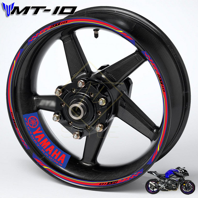 Yamaha MT-10 Wheel Decals | Motorcycle Rim Stickers & Stripes