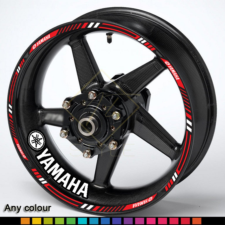 Yamaha YZF R-Series & MT Wheel Decals | Rim Stripes Stickers for Motorcycles