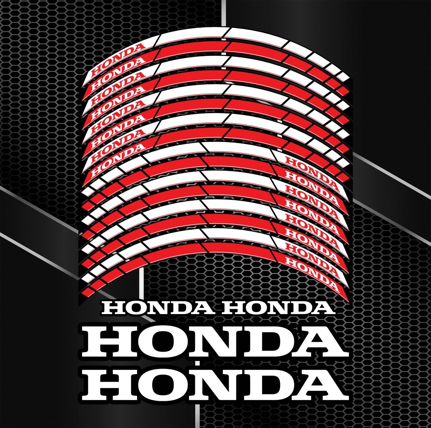 HONDA CBR motorcycle wheel decal rim stickers