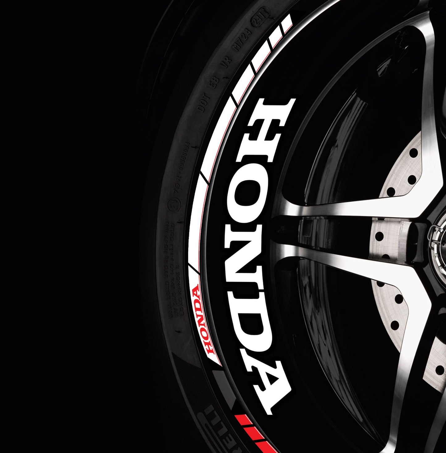HONDA CBR motorcycle wheel decal rim stickers