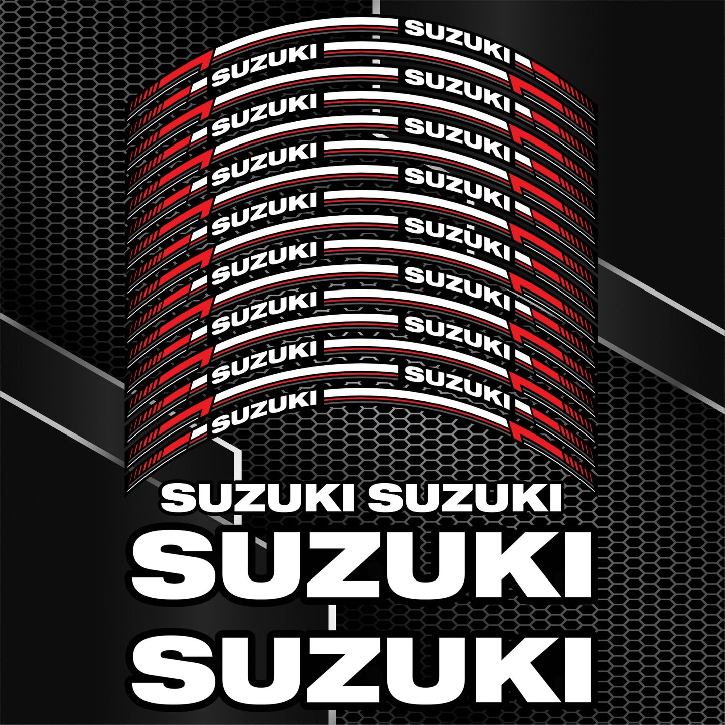 Suzuki GSX-R 1000R Wheel Decals | Motorcycle Rim Stickers Stripes Gixxer