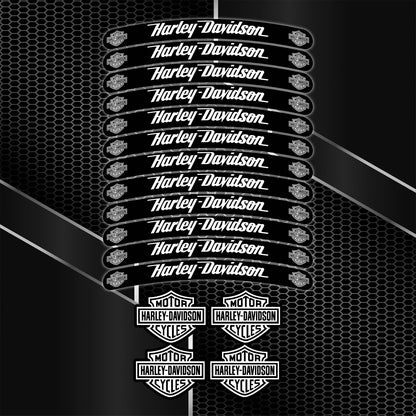 Harley-Davidson V-Rod / Sportster Wheel Decals – Black Rim Stripe