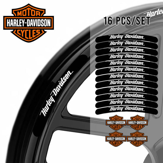 Harley Davidson motorcycle wheel decals rim stickers stripes V Rod Sportster