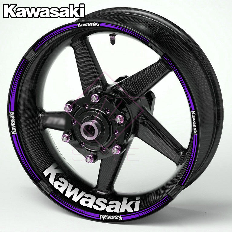 KAWASAKI NINJA Wheel Rim Decals – Motorcycle Stickers for H2, H2R, ZX-6R 636, ZX-10R, 400