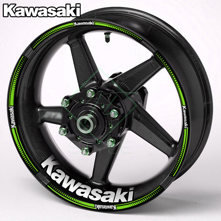 KAWASAKI Ninja Wheel Decals – Any Colour Rim Stickers (20pcs)