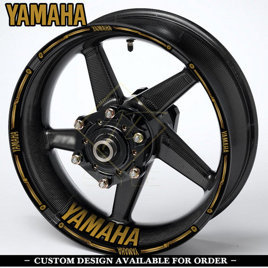 Yamaha Wheel Decals | Motorcycle Rim Stickers Stripes for YZF R1 R6 R7 MT VMAX