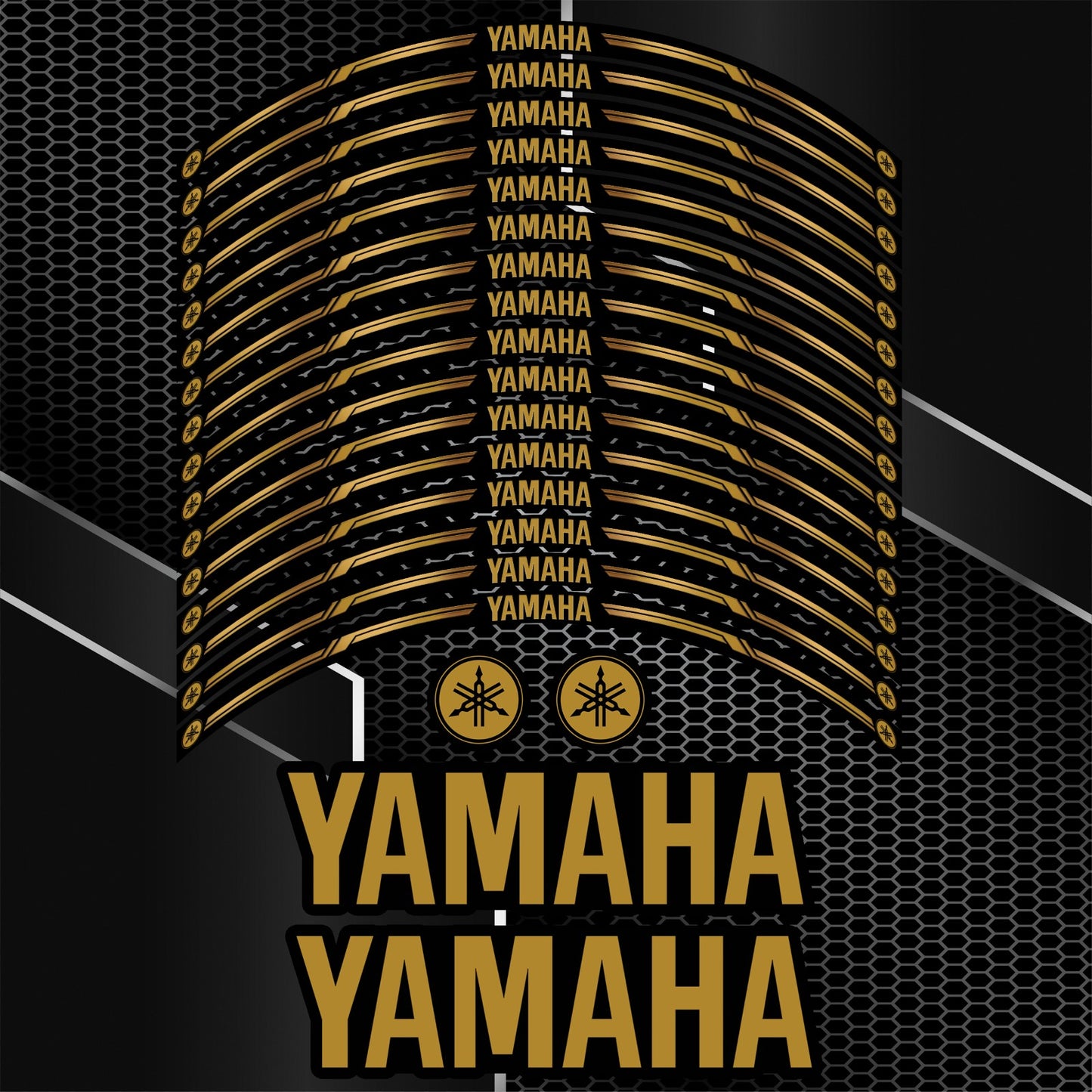 Yamaha Wheel Decals | Motorcycle Rim Stickers Stripes for YZF R1 R6 R7 MT VMAX