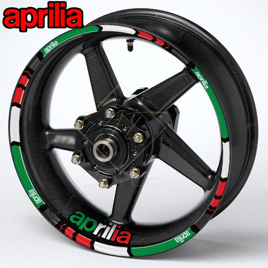 APRILIA Wheel Rim Decals – Stripe Stickers for RSV4, RS Models, Italy Edition Motorcycles