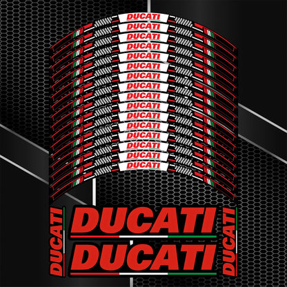 DUCATI Motorcycle Wheel Decals – Italy Edition Rim Stickers