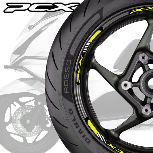 HONDA PCX Wheel Decals – Scooter & Motorcycle Rim Stripes Stickers (49cc 125cc 150cc 160cc)