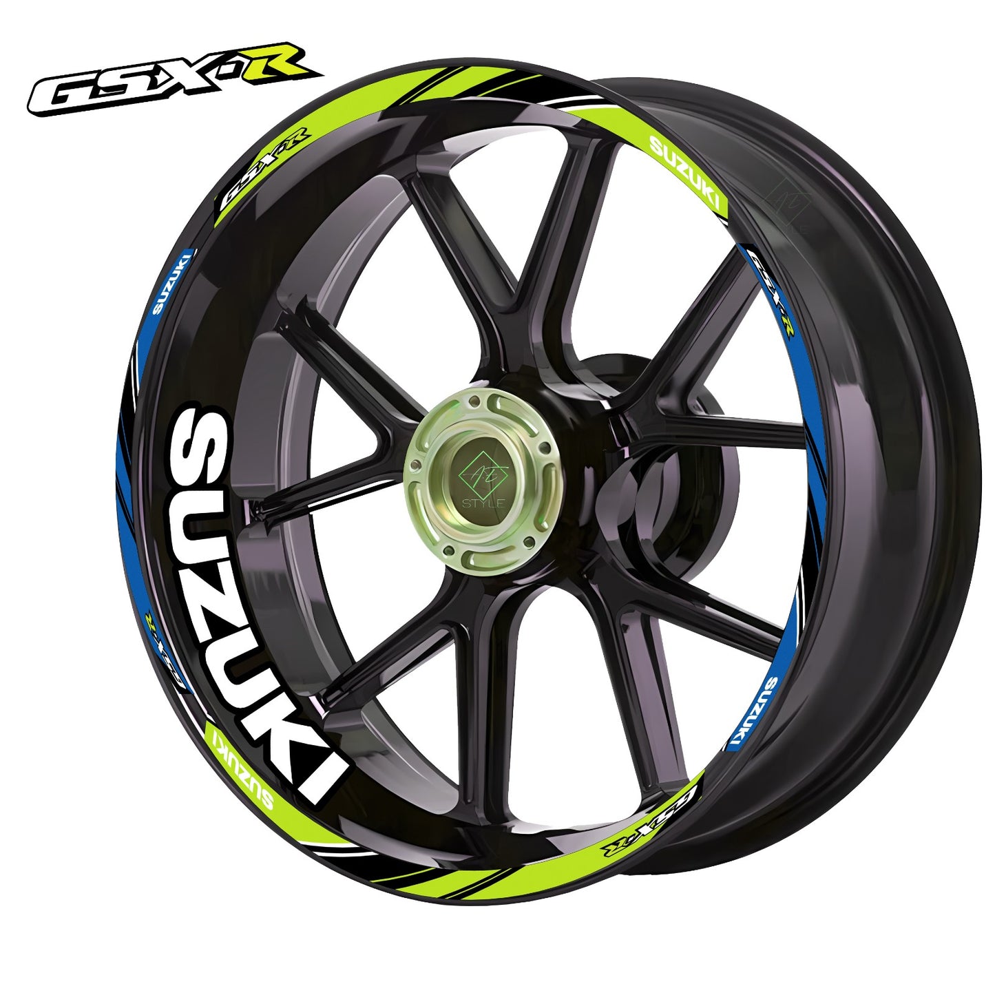 Suzuki GSX-R 1000R Wheel Decals | Motorcycle Rim Stickers Stripes Gixxer