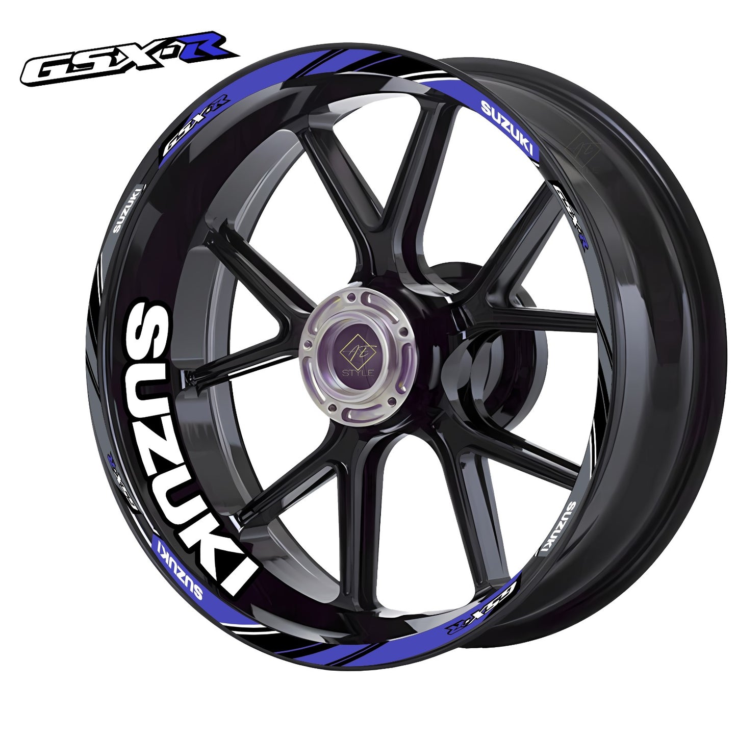 Suzuki GSX-R 1000R Wheel Decals | Motorcycle Rim Stickers Stripes Gixxer