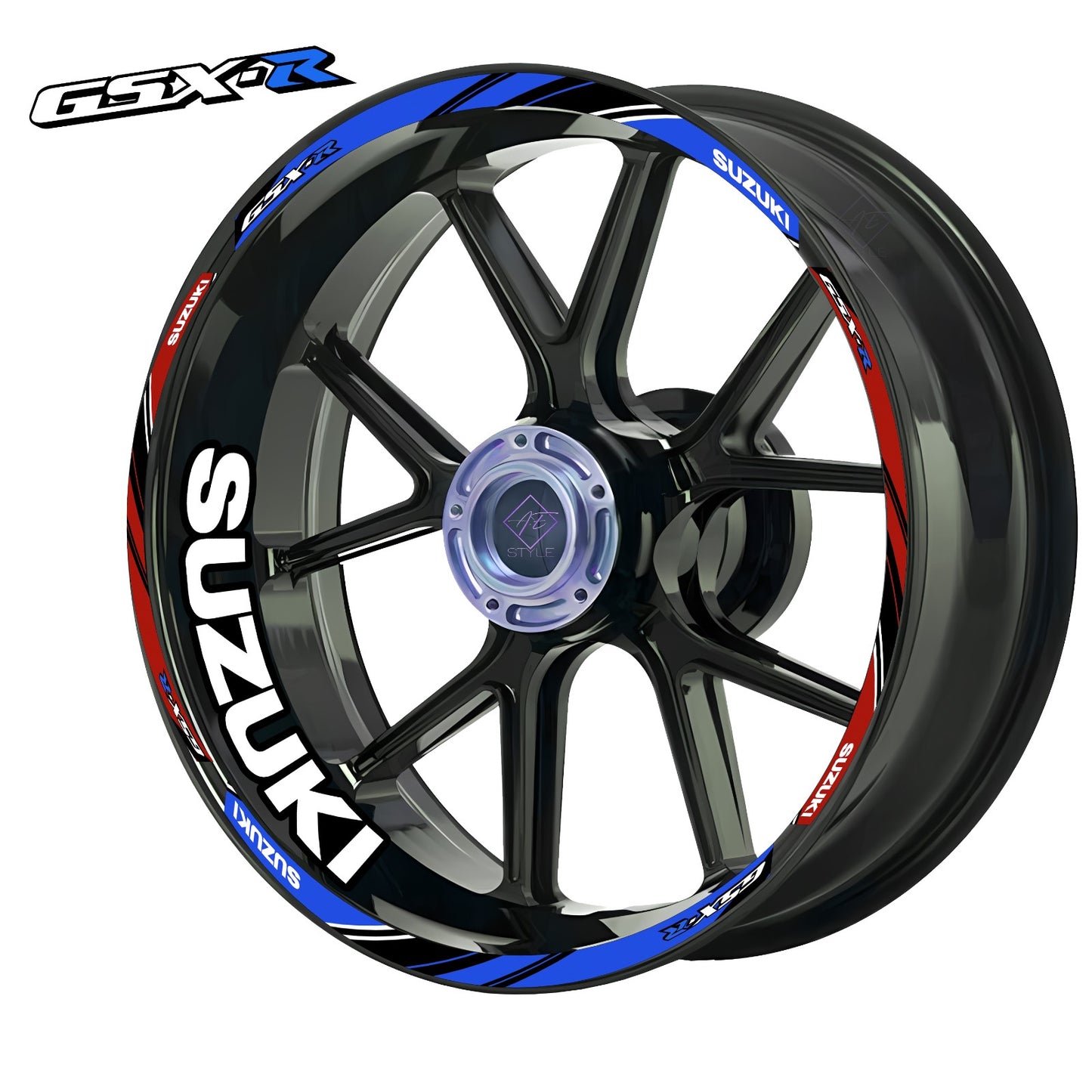 Suzuki GSX-R 1000R Wheel Decals | Motorcycle Rim Stickers Stripes Gixxer