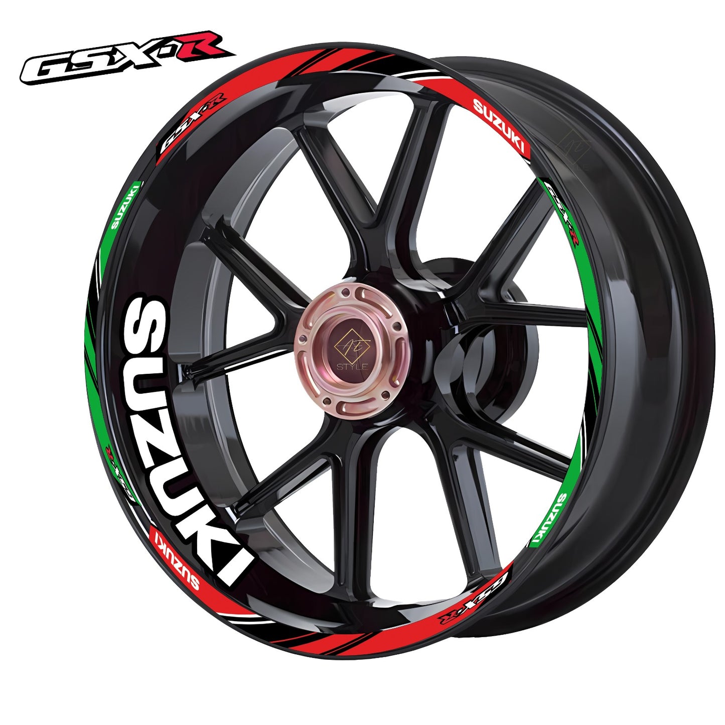 Suzuki GSX-R 1000R Wheel Decals | Motorcycle Rim Stickers Stripes Gixxer