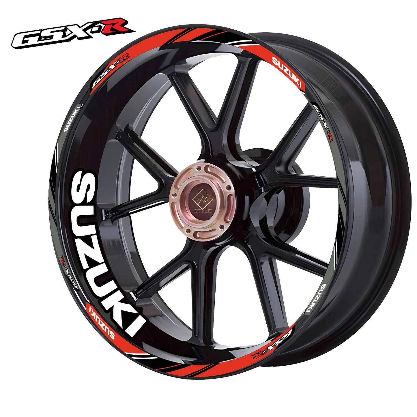 Suzuki GSX-R 1000R Wheel Decals | Motorcycle Rim Stickers Stripes Gixxer