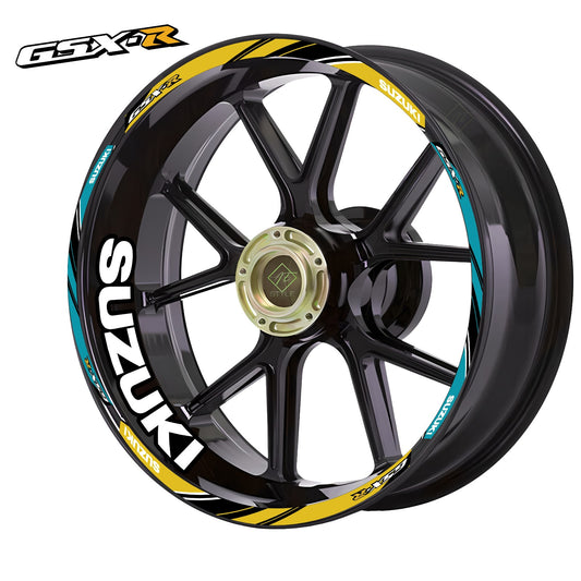 Suzuki GSX-R 1000R Wheel Decals | Motorcycle Rim Stickers Stripes Gixxer