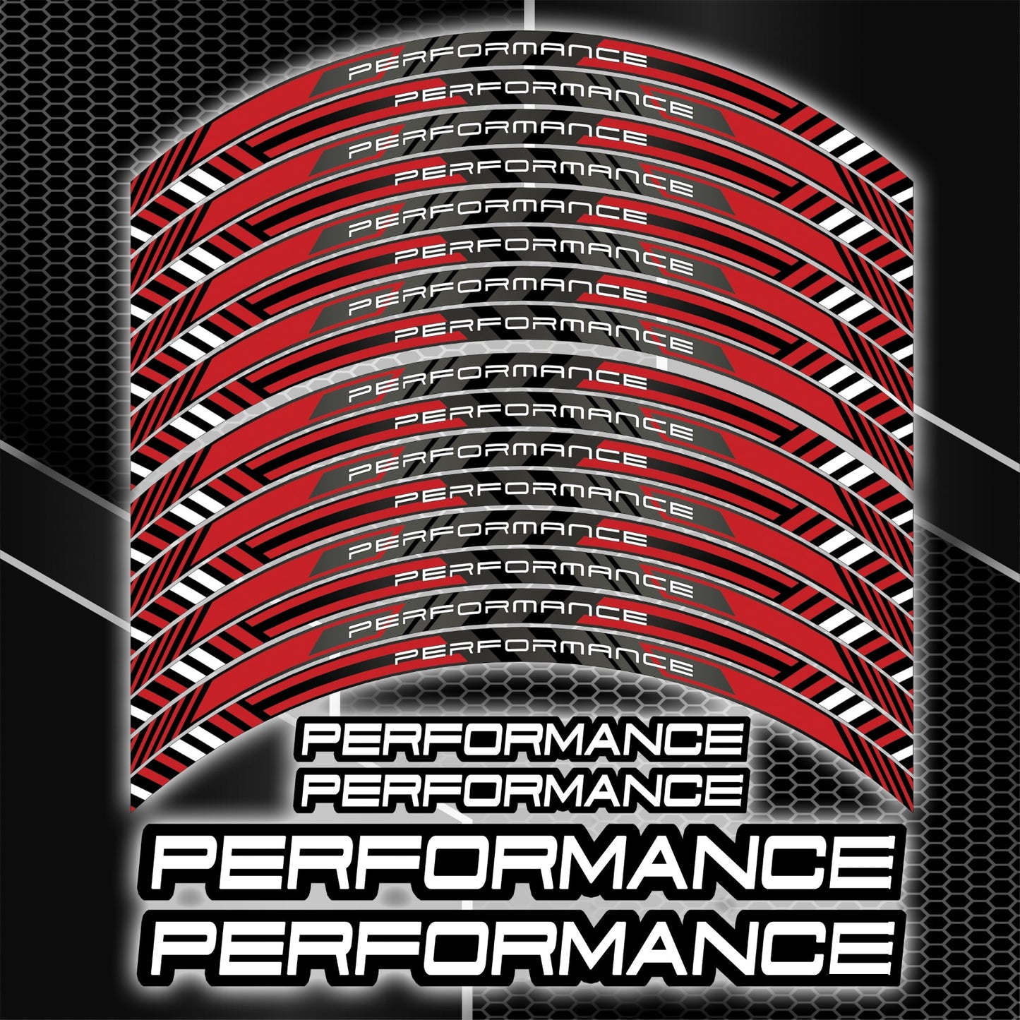 Performance Motorcycle Wheel Rim Stripe Stickers | For Honda, Yamaha, Suzuki, BMW, Triumph