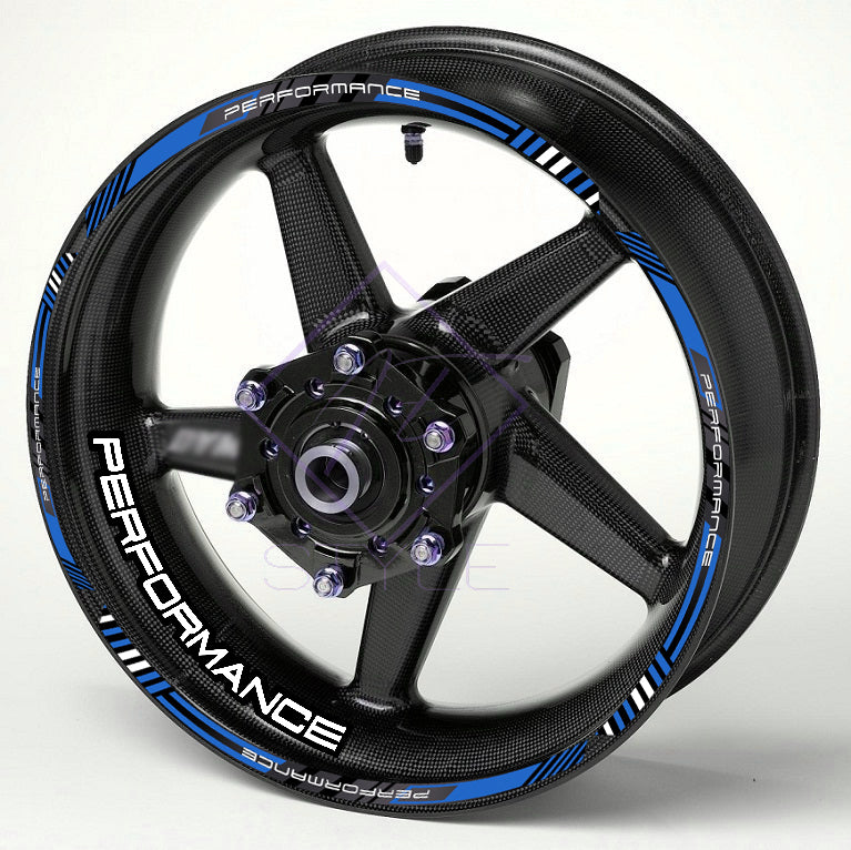 Performance Motorcycle Wheel Rim Stripe Stickers | For Honda, Yamaha, Suzuki, BMW, Triumph