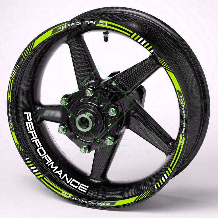 Performance Motorcycle Wheel Rim Stripe Stickers | For Honda, Yamaha, Suzuki, BMW, Triumph