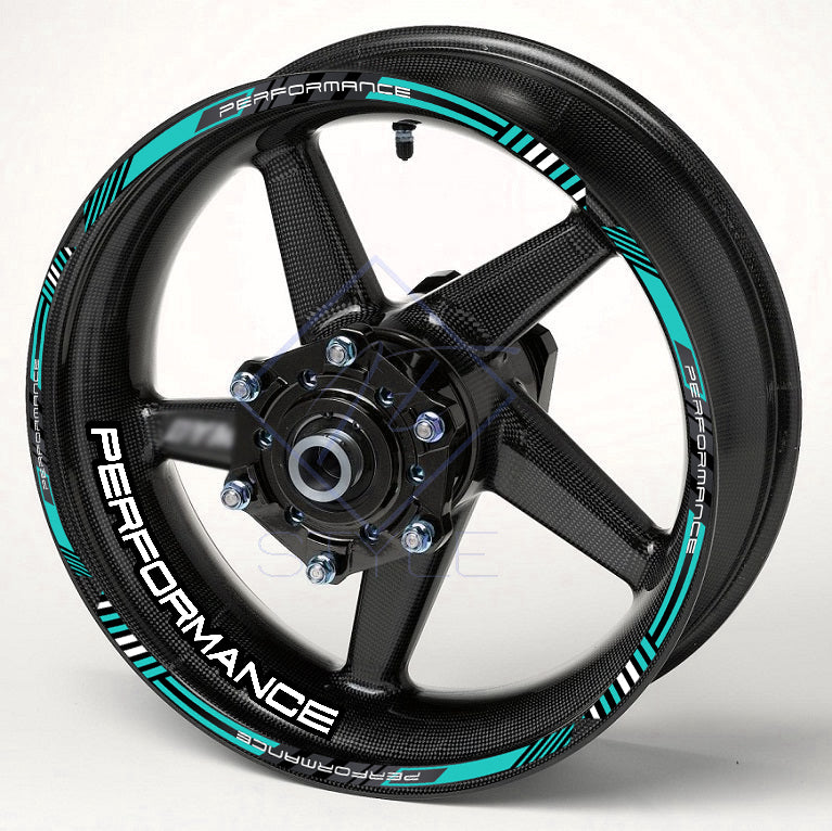 Performance Motorcycle Wheel Rim Stripe Stickers | For Honda, Yamaha, Suzuki, BMW, Triumph