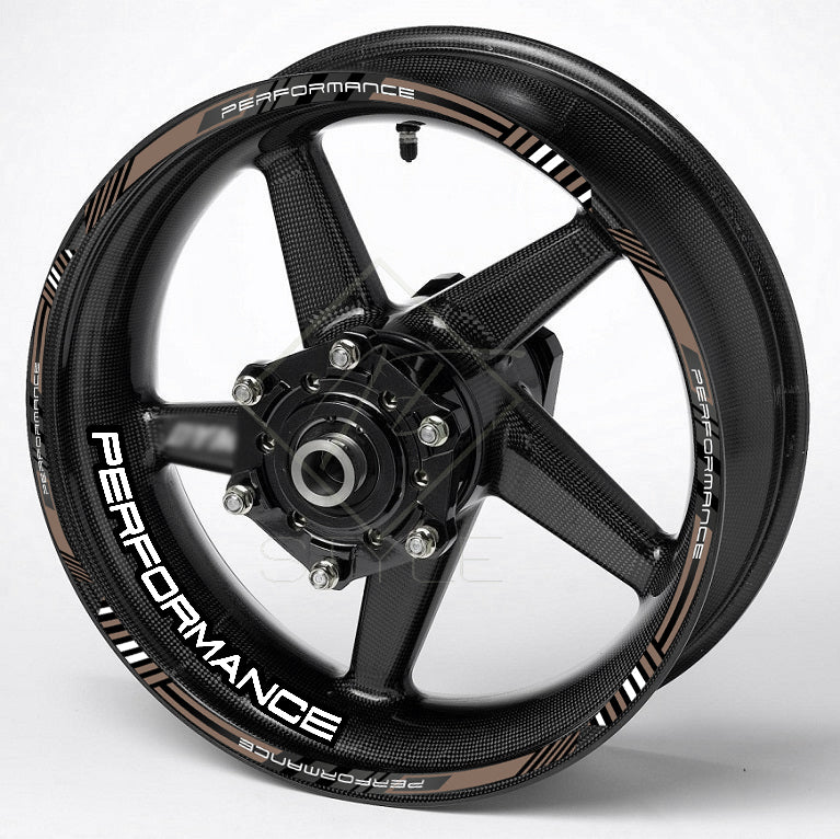 Performance Motorcycle Wheel Rim Stripe Stickers | For Honda, Yamaha, Suzuki, BMW, Triumph