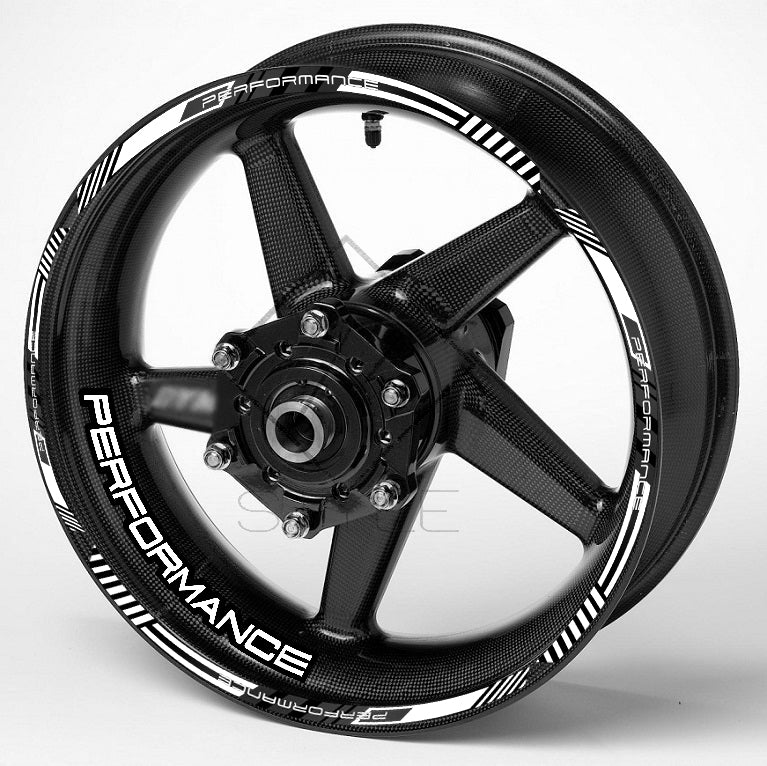 Performance Motorcycle Wheel Rim Stripe Stickers | For Honda, Yamaha, Suzuki, BMW, Triumph
