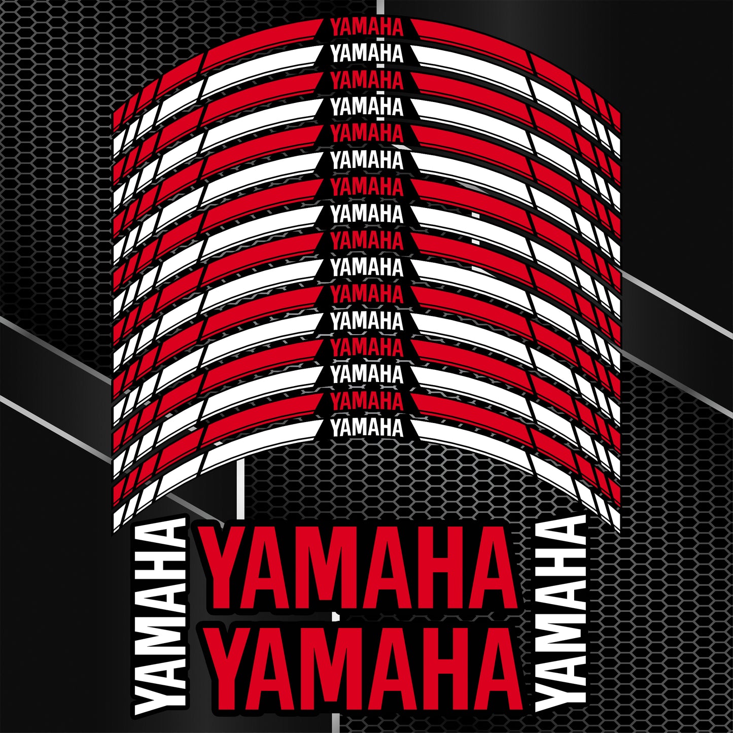Yamaha YZF R-Series & MT Wheel Decals | Rim Stripes Stickers for Motorcycles