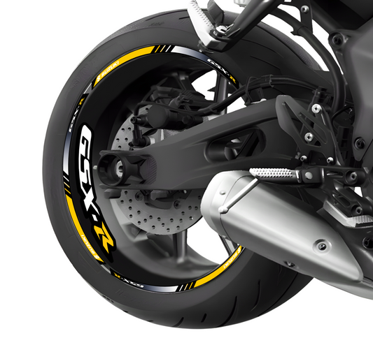 Suzuki GSX-8R Wheel Decals | Motorcycle Rim Stickers Stripes