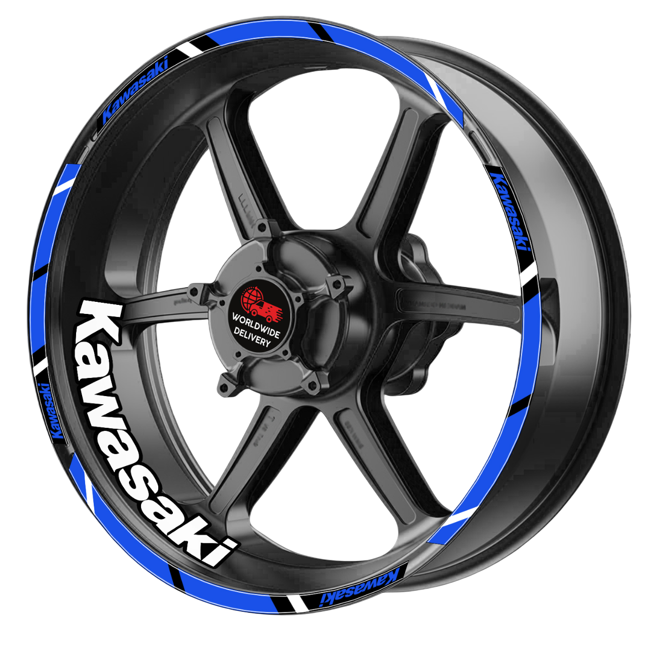 Motorcycle Rim Stickers – Kawasaki Ninja Wheel Decals for ZX-6R, ZX-10R, H2, H2R, 400