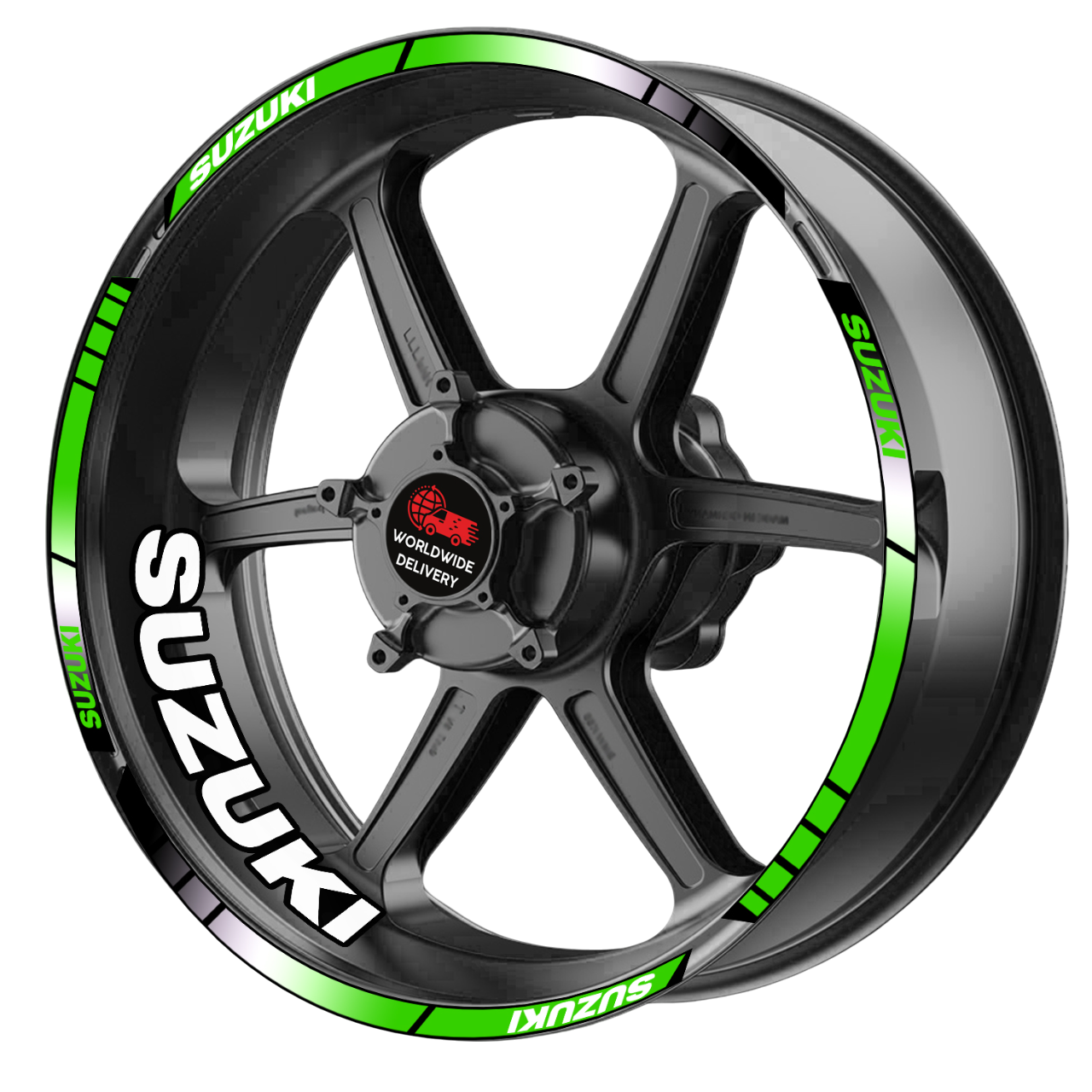 Suzuki GSX-8R Wheel Decals | Motorcycle Rim Stickers Stripes Blue