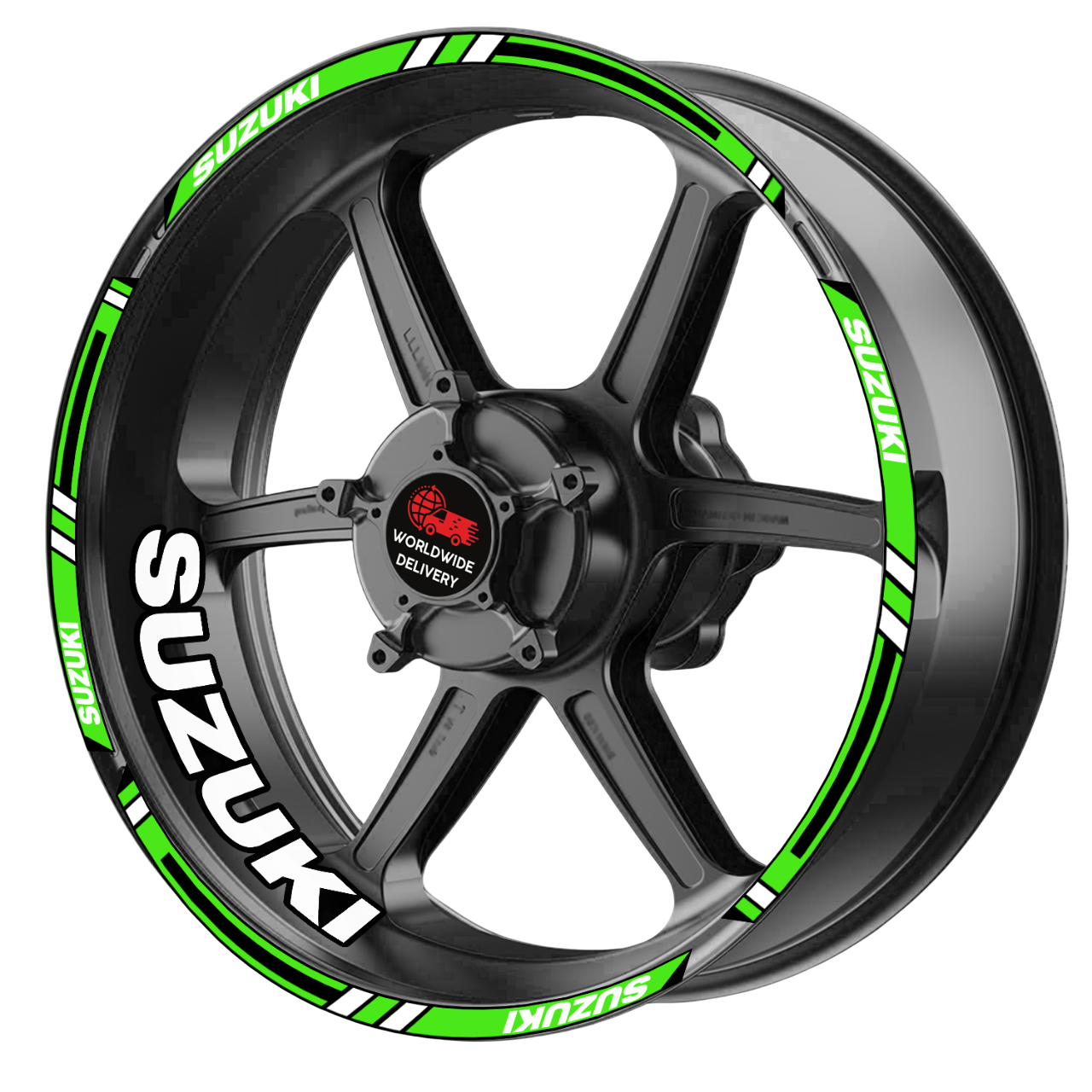 Suzuki GSX-8R Wheel Rim Decals | Blue Motorcycle Stickers & Stripes