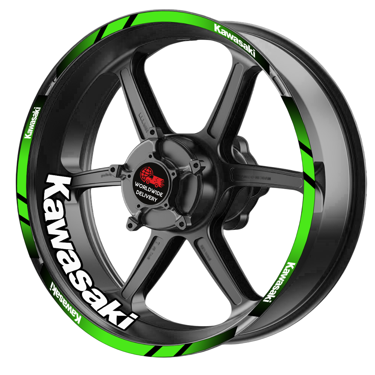 Kawasaki Ninja Wheel Decals | Rim Stickers for H2, H2R, ZX-6R 636, ZX-10R, 400