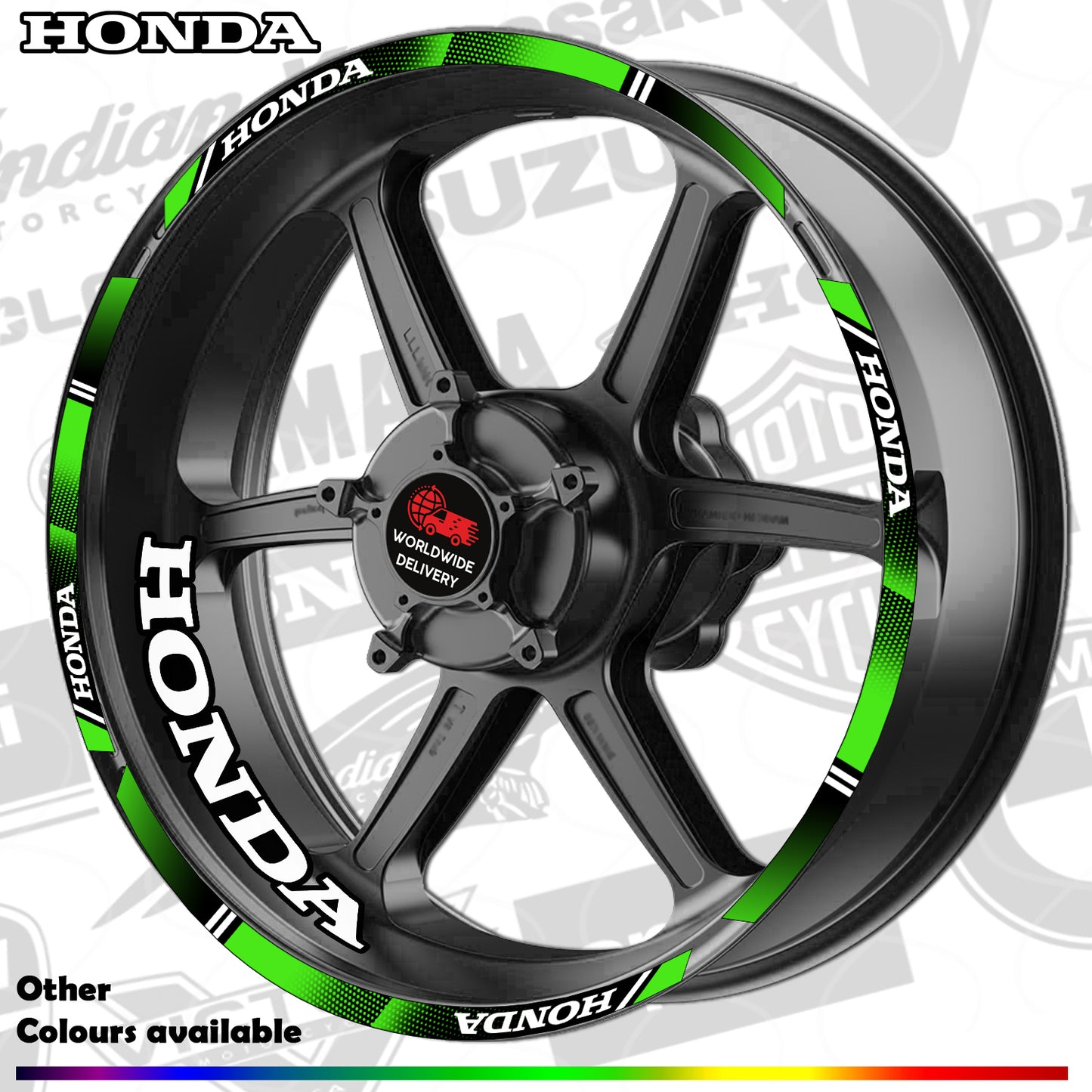 Honda CBR Wheel Decals | Motorcycle Rim Stickers HRC for Fireblade