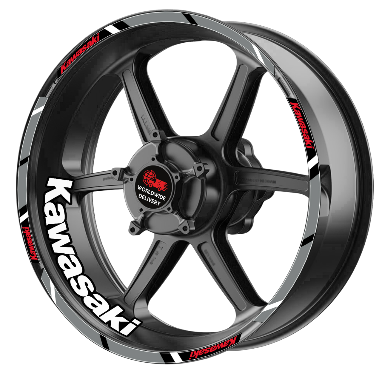 Motorcycle Rim Stickers – Kawasaki Ninja Wheel Decals for ZX-6R, ZX-10R, H2, H2R, 400