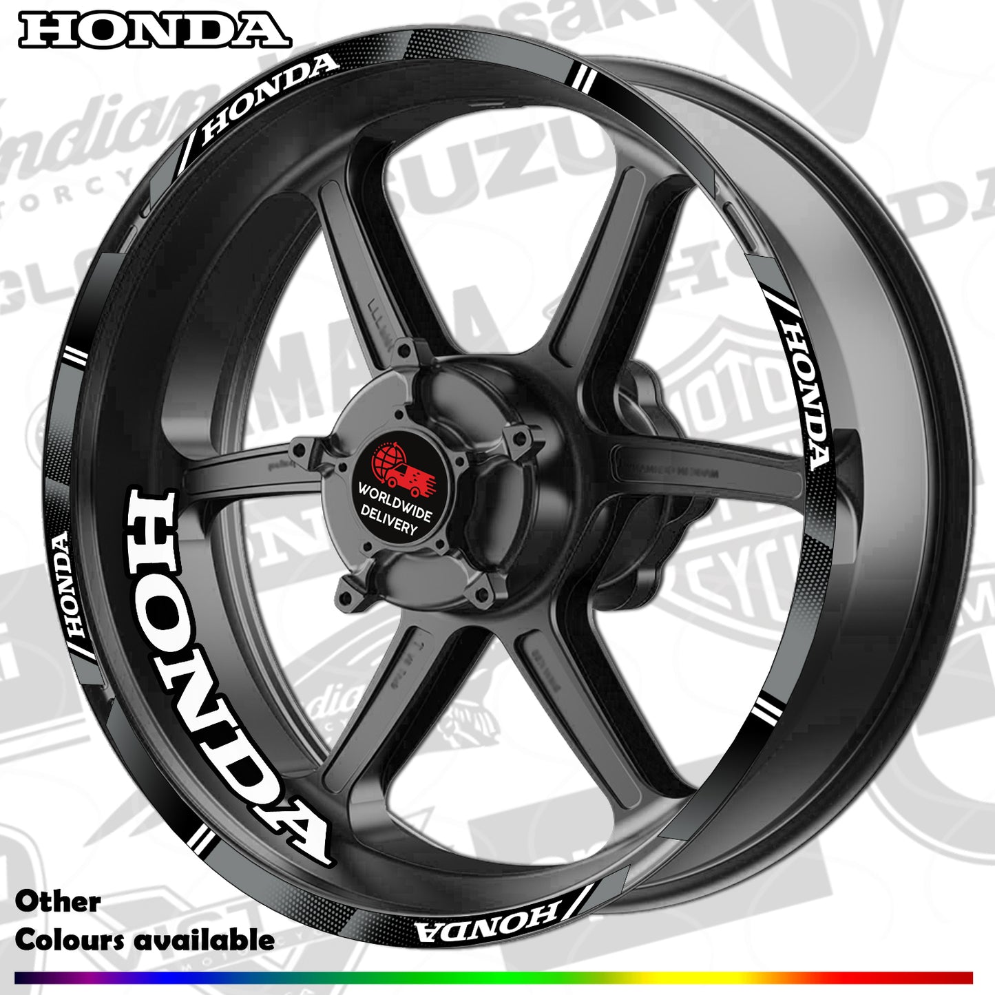 Honda CBR Wheel Decals | Motorcycle Rim Stickers HRC for Fireblade