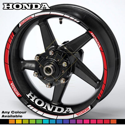 HONDA Fireblade Any Colour wheel decal kit – 20 stickers for 2 wheels, 10mm thick, glossy finish, mirrored graphics, fits all wheel colours