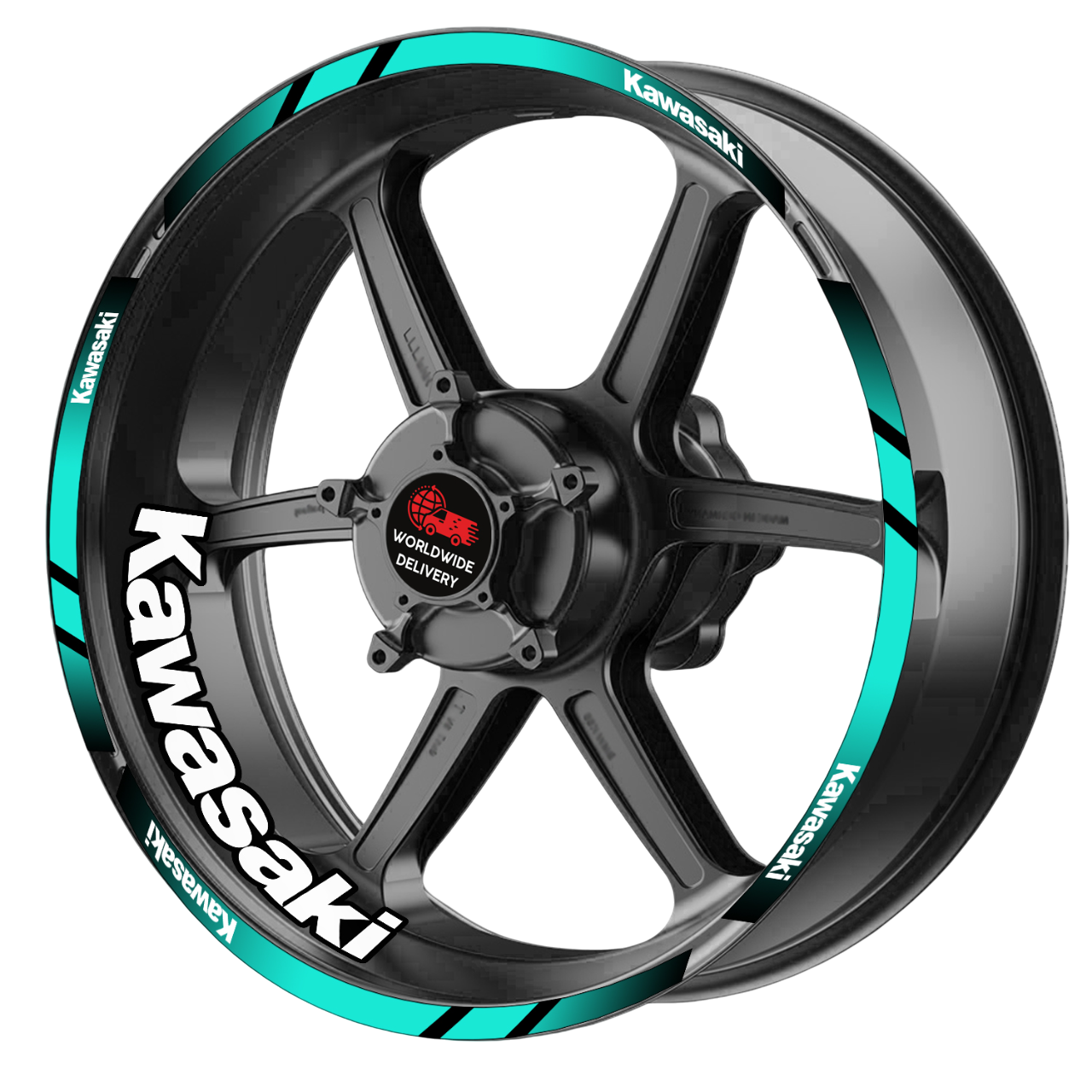 Kawasaki Ninja Wheel Decals | Rim Stickers for H2, H2R, ZX-6R 636, ZX-10R, 400
