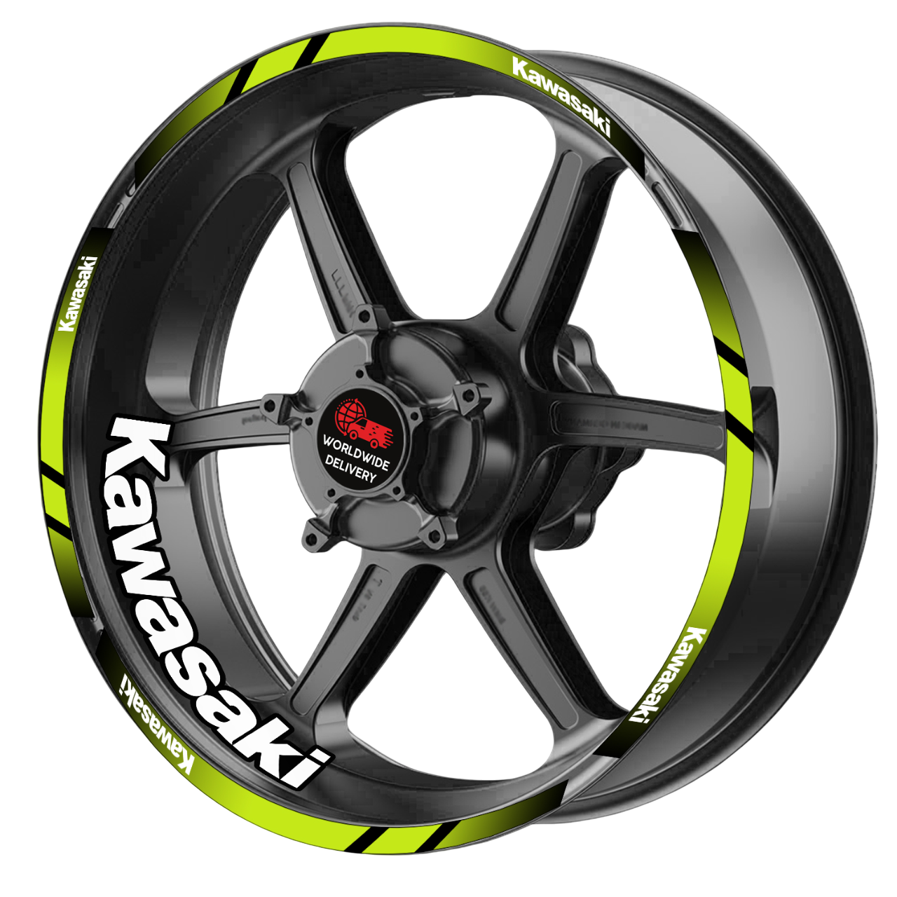 Kawasaki Ninja Wheel Decals | Rim Stickers for H2, H2R, ZX-6R 636, ZX-10R, 400